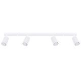 CEILING STRIP WITH FOUR WHITE SPOTLIGHTS FROM THE CARBON SERIES FOR A MODERN LIVING ROOM