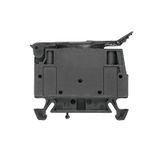 Fuse terminal, Screw connection, black, 4 mm², 6.3 A, 500 V, Number of connections: 2, Number of levels: 1, TS 35