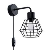 WALL LAMP SUBA BLACK E27 1X15W IP20