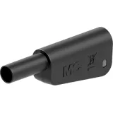 4 mm plug, screw connection, 2.5 mm², CAT II, CAT III, black, 66.2025-21