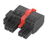 PCB plug-in connector, female plug, 7.62 mm, Number of poles: 5, 180°, PUSH IN with actuator, PUSH IN without actuator, Clamping range, max. : 10 mm², Box