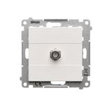 Single earial socket type "F", module, white matt