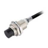 Proximity sensor, inductive, nickel-brass, short body, M18, unshielded, 10 mm, DC, 3-wire, NPN NO, 2 m robotic cable E2EN1334C