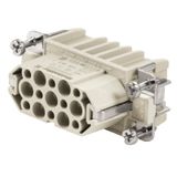 HDC insert, Female, 250 V, 10 A, Number of poles: 15, Crimp connection, Size: 2