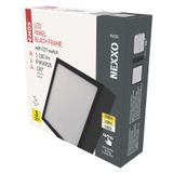 LED surface luminaire NEXXO, square, black, 12.5W, with change CCT