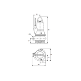 Drainage sewage pump DP10.50.15.2.50B 1.5 kW 3x400V 50Hz 10 mtr.