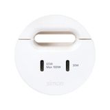 Furniture charger USB-C 100W double with grommet (cable outlet), Simon 400 Flash 60, IP20, white, Mount. dimen.: Ø54mm