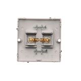 Double socket outlet with Schuko earthing, 16A, black matt