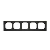 Quintuple frame, glass, frosted black glass