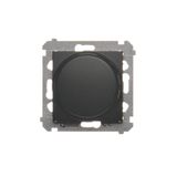 Rotary-push dimmer, black matt