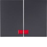 Rocker 2gang, redlens , K.1, ant. matt, lacq.