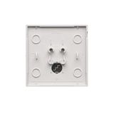 IP44 single socket outlet without frame seal - transparent flap, (module), 16A, 250V, Screw, white