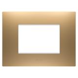 EGO PLATE - IN PAINTED TECHNOPOLYMER - 3 MODULES - GOLD - CHORUSMART