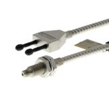 Fiber optic sensor head, diffuse, M6 cylindrical axial, R25 heat resis E32 7014G