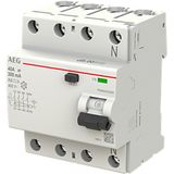 Residual current circuit breaker 4P. 40A 300 mA, A type Selective