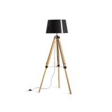 ALVIS/RIDICK floor shiny black golden foil/bamboo/black 230V LED E27 15W
