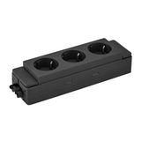 EVOline Express triple socket rail Type 910 GST18; for plug types: F,C,E+F; no contact protection