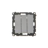 Triple contact push button, 10AX, graphite mat