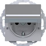 SCHUKO wall socket, gr., textv., variable 45°, A.x/C.x, tita.
