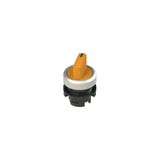 Illuminated short handle selector, 2 positions orange with marking