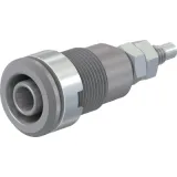4 mm socket, threaded bolt, mounting Ø 12.2 mm, CAT III, gray, 49.7043-28