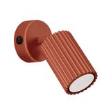 MODERN WALL LAMP WITH A RED GROOVED SWITCH, KARBON FAMILY
