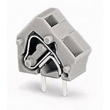 Stackable PCB terminal block 2.5 mm² Pin spacing 7.5/7.62 mm gray