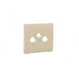 COVER PLATE FOR R-TV-SAT SOCKETS IVORY