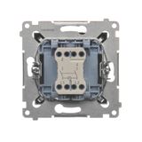 Triple surface mounted box, Silver matt, metalic
