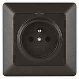EMOS Built-in socket A6000.2 1xround 250V/16A IP20 anthracite