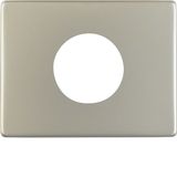 Centre plate f. push-button/pilot lamp E10, arsys, stainl. steel matt 