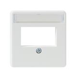 Central piece, pearl white (similar to RAL 1013), for TAE 3-fold cutout