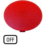 M22-XDP-R-GB5 Button plate, mushroom red, OFF