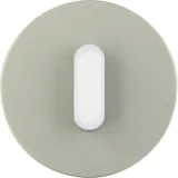 Cover plate with knob R.Classic stainless steel/polar white