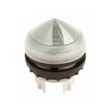 Indicator light extended/conical, white