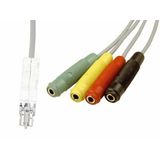 Telephony Test cord 2/4, 0.5m
