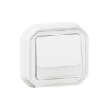 PLEXO CHANGEOVER PUSH BUTTON LOCATOR WITH LABEL HOLDER - WHITE - FLUSH