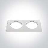 WHITE DECORATIVE BASE SQUARE DOUBLE FOR 10105H / 10112HA