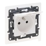 2P+E SOCKET FRENCH STANDARD SCREW IP44 WHITE