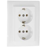 MONOBL DOUB EARTH SOCKET (SKO TYPE) WHITE
