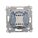 Single button with light indicator box for switches and push buttons, anthracite, metalic