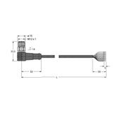 Actuator And Sensor Cable, PP-EPDM Connection Cable   WSCV8T-2/TFW