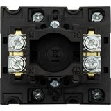T3-2-8324/EA/SVB Main switch, T3, 32 A, flush mounting, 2 contact unit(s), 4 pole, Emergency switching off function, With red rotary handle and yellow locking ring
