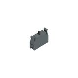 Panel fixing contact block, slow action 1NC late break
