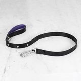 DOG LEAD / CROSS / BLACK / PURPLE / STEEL (27MM)