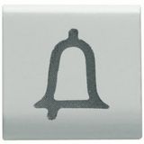 INTERCHANGEABLE BUTTON KEY - 22X22mm - BELL - SATIN WHITE - CHORUSMART