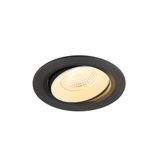 NUMINOS© MOVE L, recessed CL 3000K, 55ø, IP20, round bl/wh
