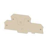 End plate for terminals, dark beige, Height: 111.6 mm, Width: 2.1 mm, 