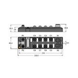 Fieldbus I/O module PROFIBUS-DP 16 Digital PNP Outputs 2 A   TBDP-L2-16DOP