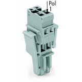 1-conductor female connector CAGE CLAMP® 4 mm² gray